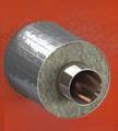 Metal pipes insulated with mineral wool