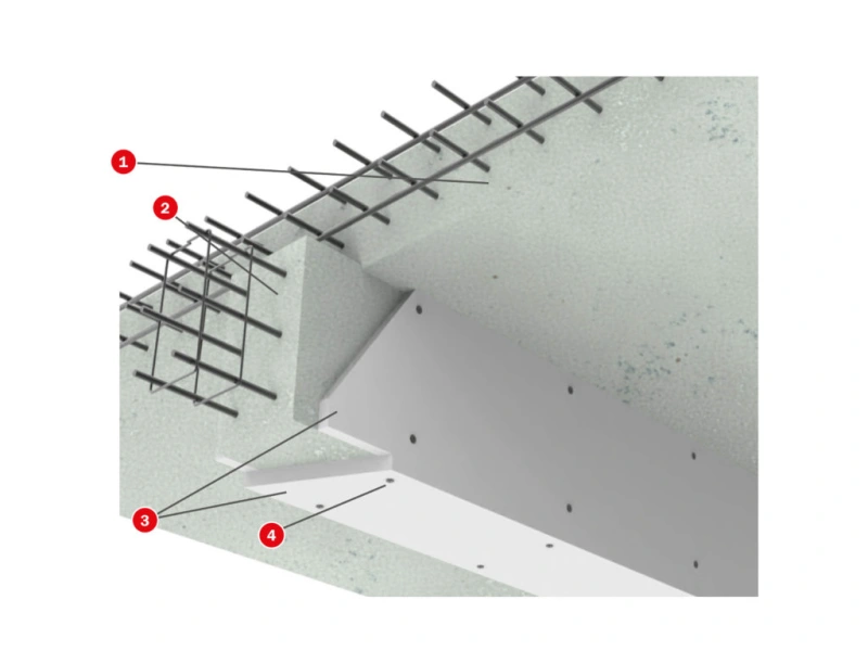 Protection of Beams & Concrete Slabs Tecbor® A (R-30 / R-240)