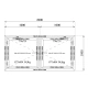 Ventana exterior resistente al fuego (EI30 C5, 2000 mm x 1000 mm, dos hojas)