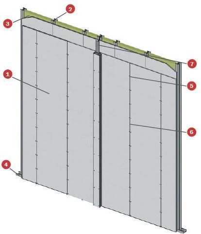 Fire-rated Wall Tecbor® A 12+12 EI-90 Independent wall lining