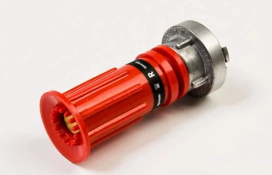 Fire nozzle for fire hose 25 mm., adjustable with housing