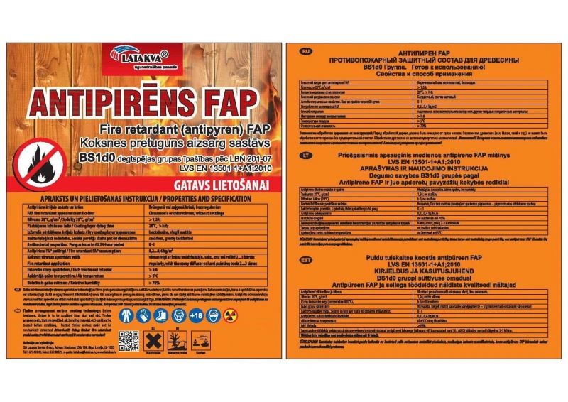 Liekin estoaine FAP (pullottamattomana)