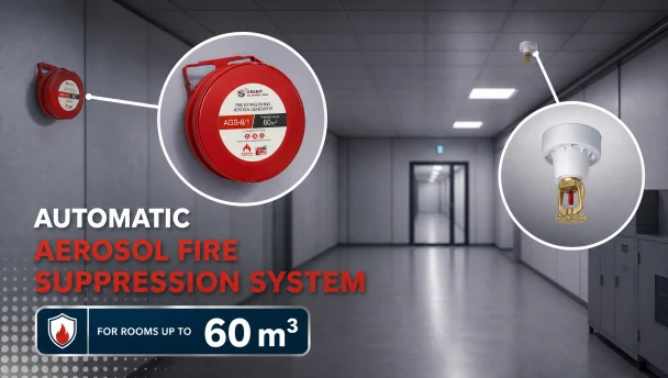 Kit for Rooms up to 60 m³ — Aerosol Fire Suppression System AGS-8/1 and SEP-1a