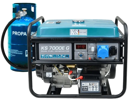 LPG /benzīna ģenerators "Könner & Söhnen" KS 7000E G 