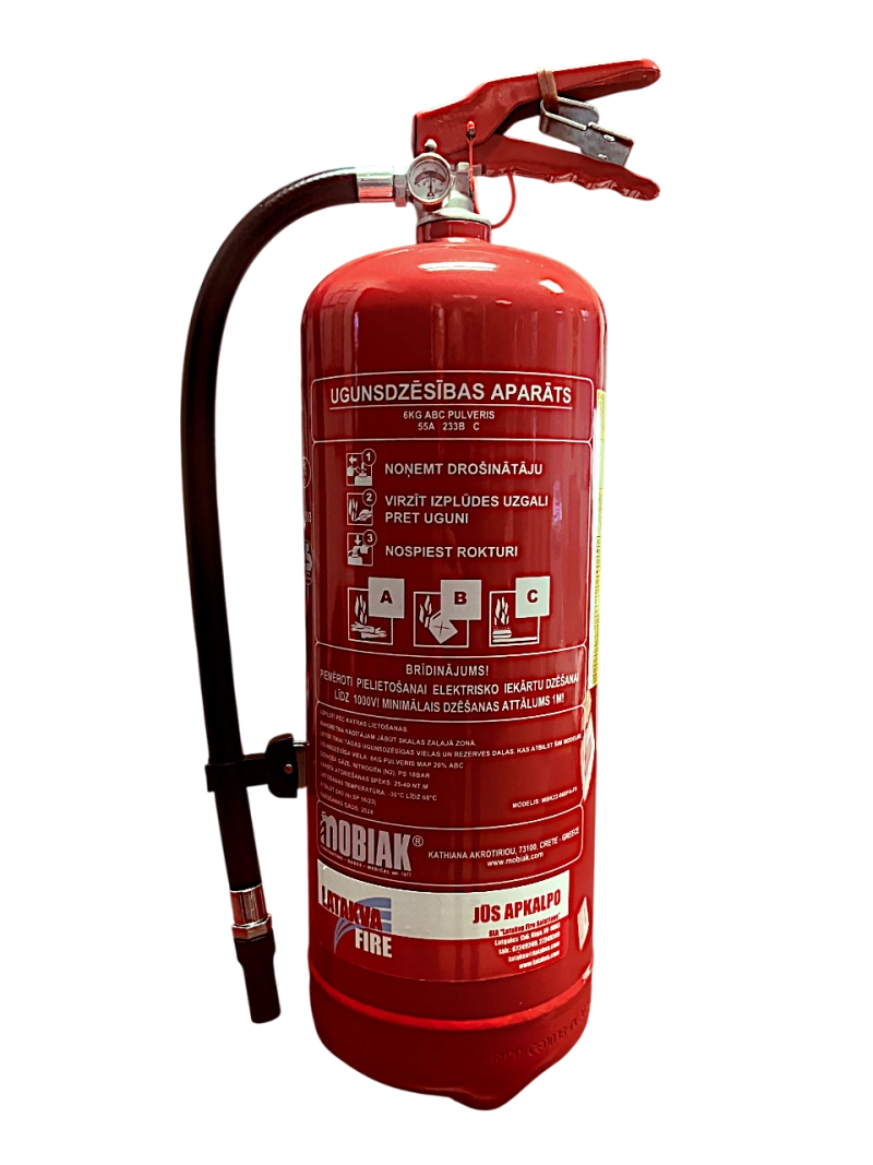 Pulvera ugunsdzēsības aparāts PA-6 (55A 233B C)