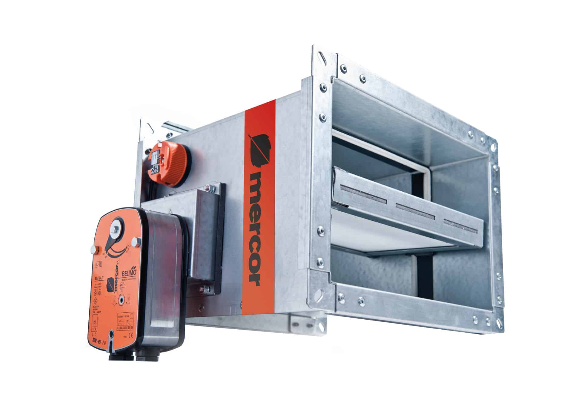 Single-blade cut-off fire dampers (BFL 230-T, 200 × 200 mm) mcr FID C