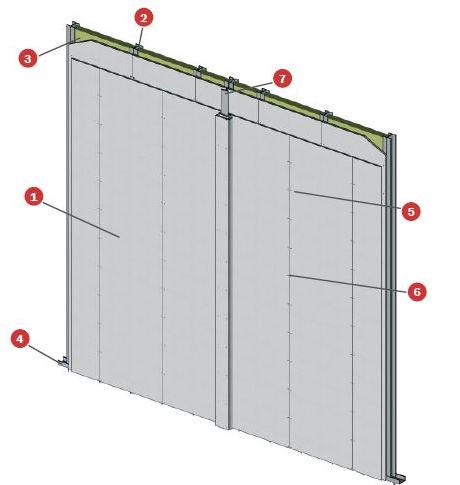 Fire-rated Wall Tecbor® A 15+15 EI-120 Independent wall lining