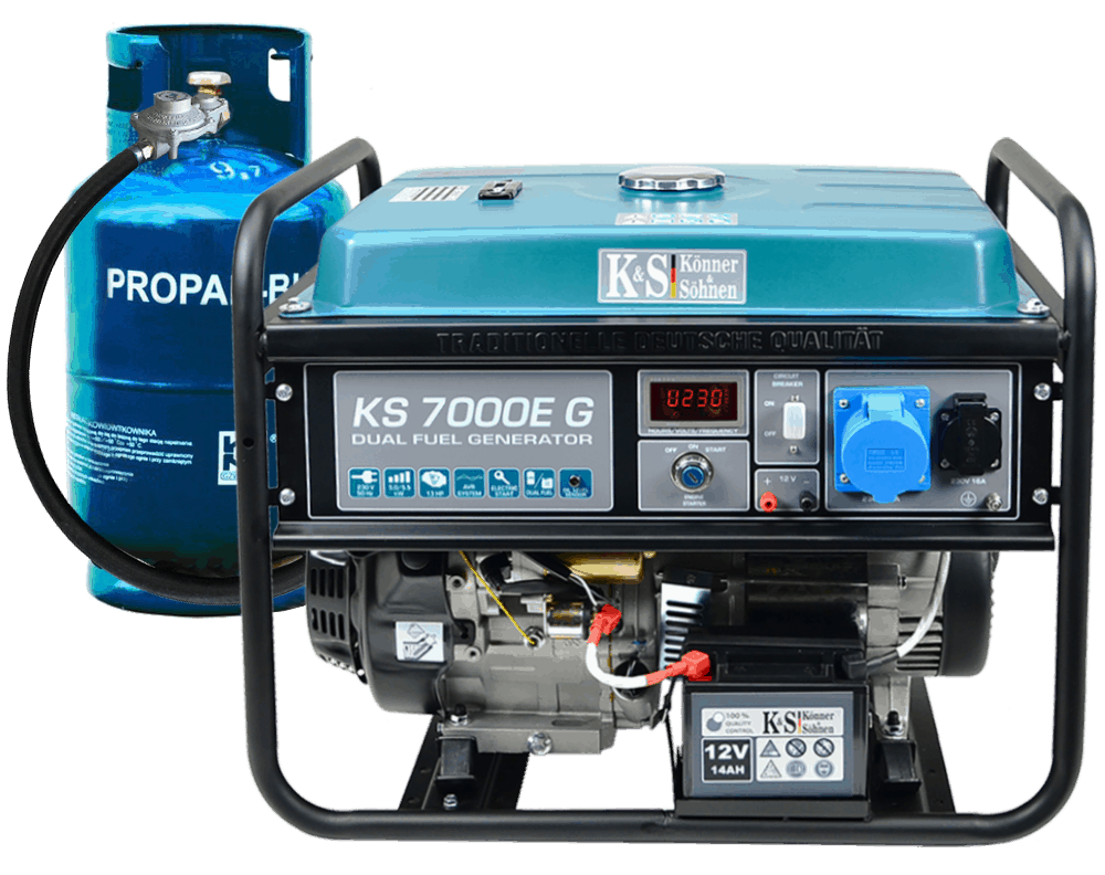LPG /benzīna ģenerators "Könner & Söhnen" KS 7000E G