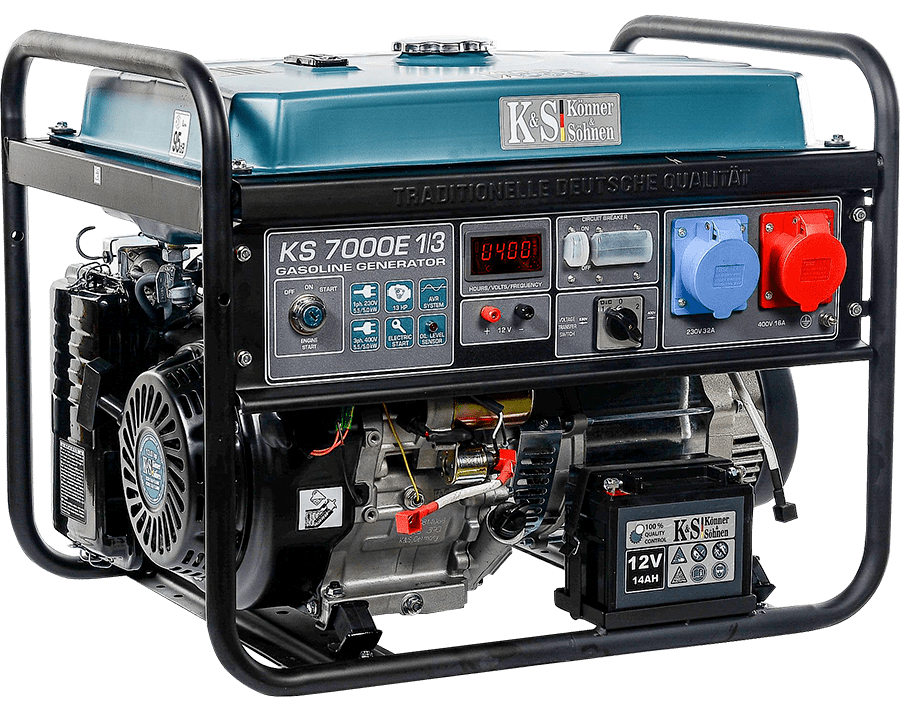 Bensiinigeneraattori "Könner & Söhnen" KS 7000E 1/3
