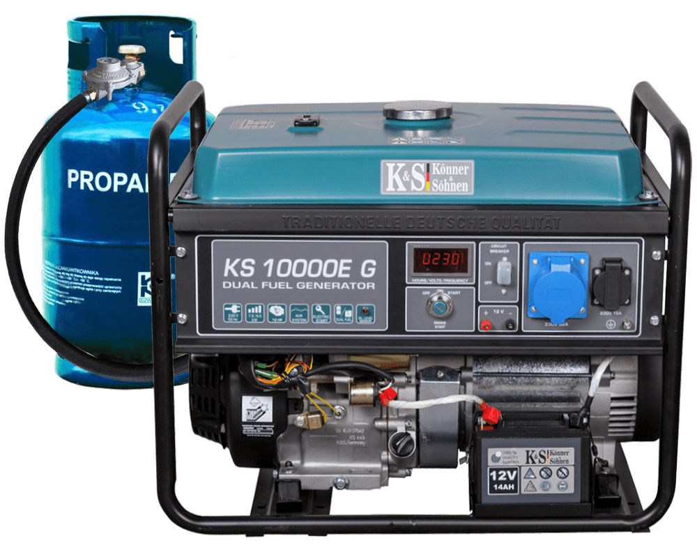 LPG / benzīna ģenerators "Könner & Söhnen" KS 10000E G