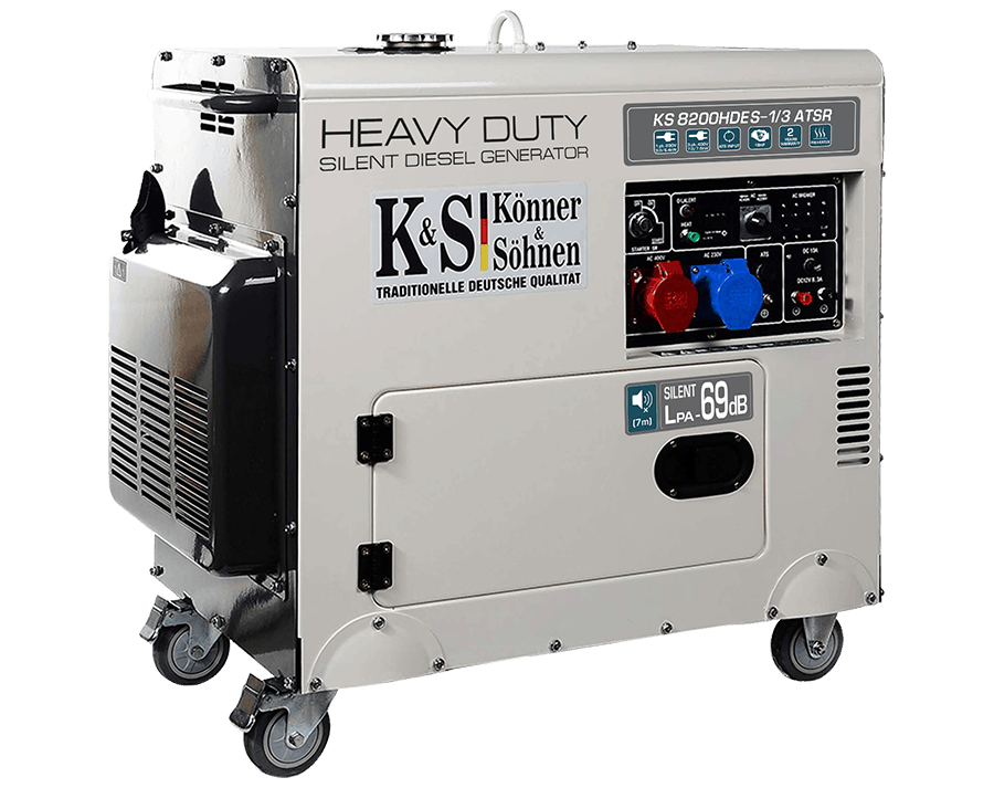 Dīzeļģenerators "Könner & Söhnen" KS 8200HDES-1/3 ATSR SILENT
