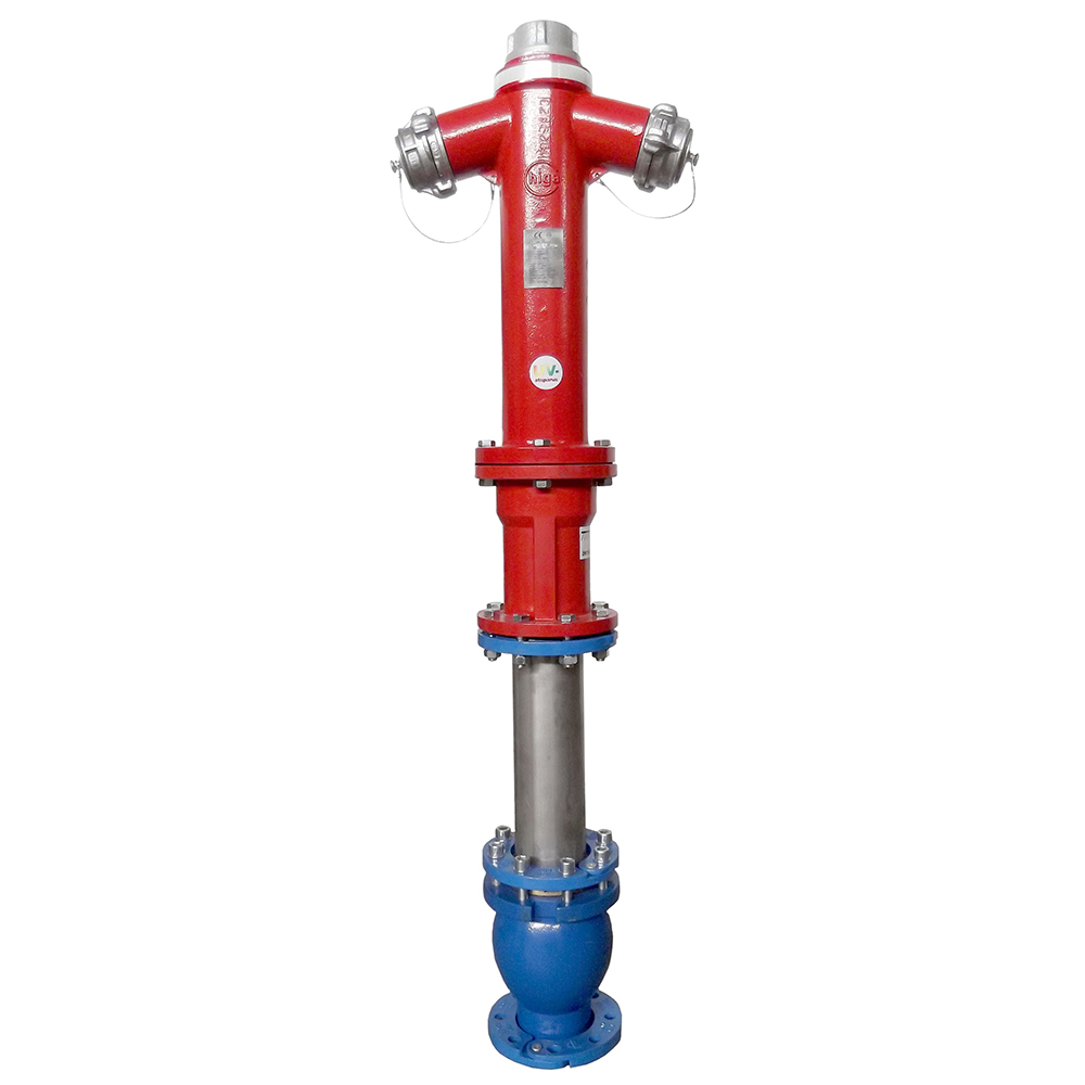 Above-ground fire hydrant with double closure HA-1